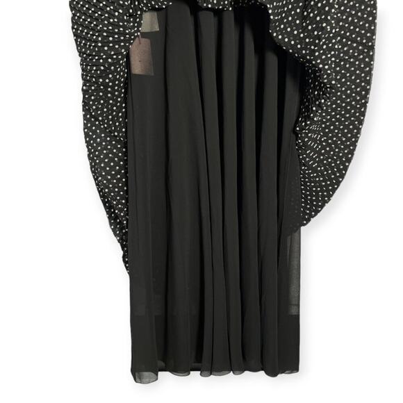 NEW GIAMBA Paris Polka Dots Collared Maxi Dress Black ITALY SIZE 42 US 6 NWT - Picture 5 of 15